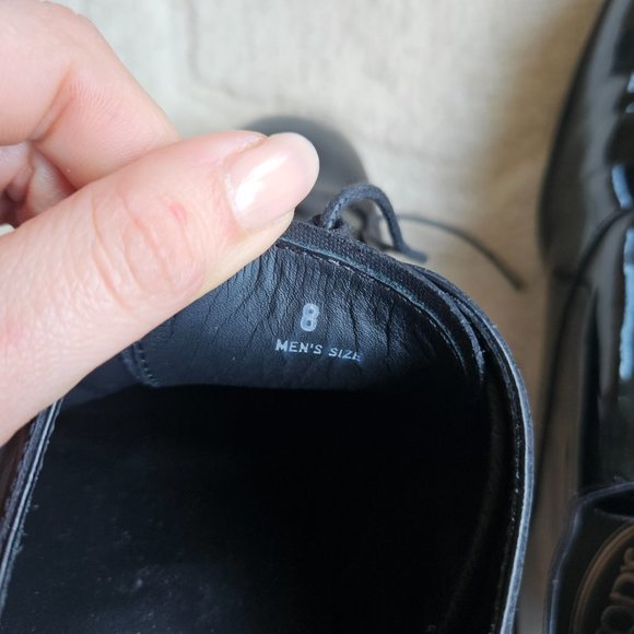 TOD'S Formal Lace-up Patent Leather Classic Oxford Shoes Men's Sz 8 Black groom - Picture 7 of 12